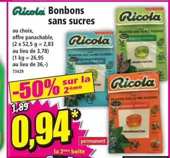 Norma Bonbons sans sucres offre