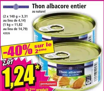 Norma Thon albacore entier offre