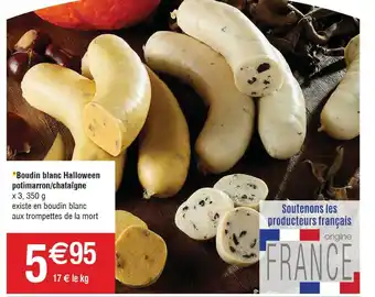 Boudin blanc Halloween potimarron/chataigne