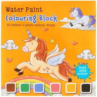 Action Action livre de coloriage avec peinture à l'eau offre