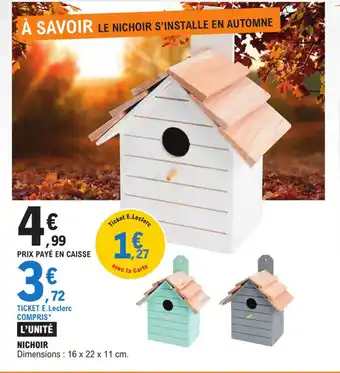 E.Leclerc NICHOIR offre