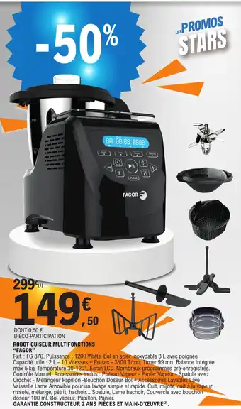 E.Leclerc ROBOT CUISEUR MULTIFONCTIONS "FAGOR" offre