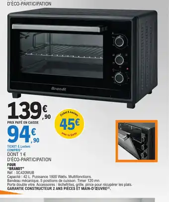E.Leclerc FOUR "BRANDT" offre