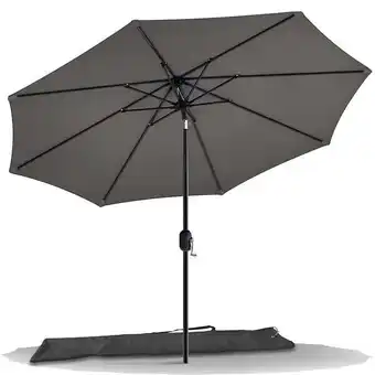 Bricorama Vounot parasol inclinable 2.70 x 2.40m avec housse de protection gris offre