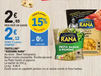 TORTELLINI (2) "GIOVANNI RANA"