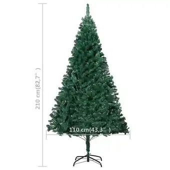 Bricorama Vidaxl arbre de noël artificiel avec led et boules vert 210 cm pvc offre