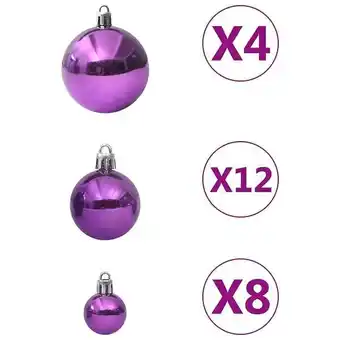 Bricorama Vidaxl ensemble de boules de noël 100 pcs violet offre