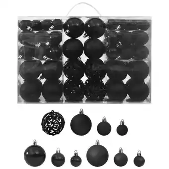 Bricorama Vidaxl ensemble de boules de noël 100 pcs noir offre