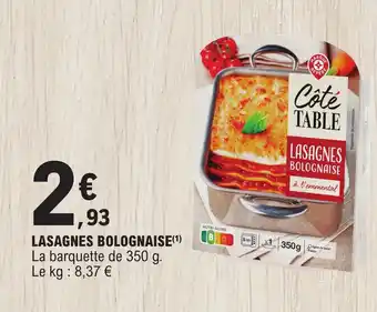 E.Leclerc LASAGNES BOLOGNAISE offre