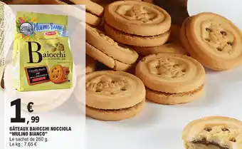 E.Leclerc GÂTEAUX BAIOCCHI NOCCIOLA "MULINO BIANCO" offre
