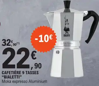 E.Leclerc CAFETIÈRE 9 TASSES "BIALETTI" offre