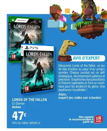 E.Leclerc LORDS OF THE FALLEN offre