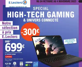 E.Leclerc PC PORTABLE GAMING offre