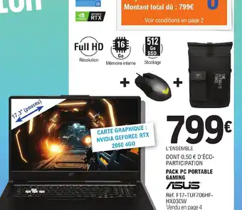 E.Leclerc PACK PC PORTABLE GAMING offre