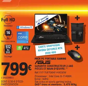 E.Leclerc PACK PC PORTABLE GAMING offre