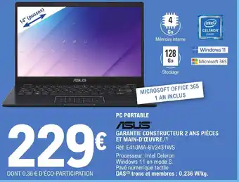 E.Leclerc PC PORTABLE offre