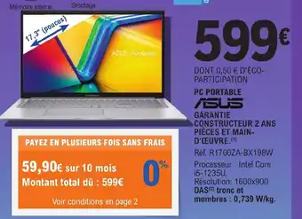 E.Leclerc PC PORTABLE offre