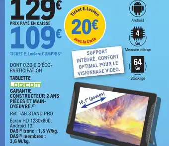 E.Leclerc TABLETTE offre