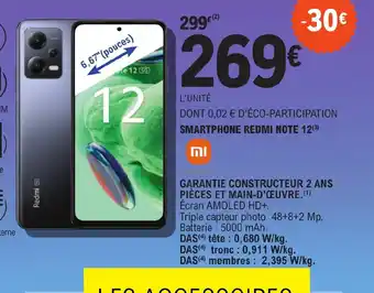 E.Leclerc SMARTPHONE REDMI NOTE 12(3) offre