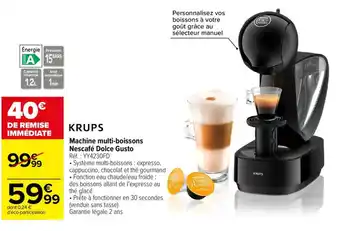 Carrefour Machine multi-boissons Nescafé Dolce Gusto offre