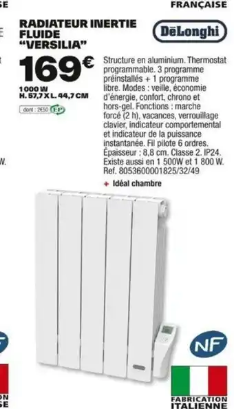 Brico Dépôt Radiateur inertie fluide offre