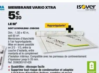 Brico Dépôt MEMBRANE VARIO XTRA offre