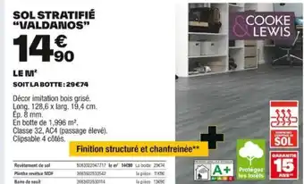 Brico Dépôt SOL STRATIFIÉ "VALDANOS" offre