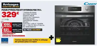 Brico Dépôt FOUR PYROLYSE ET HYDROLYSE 70 L offre
