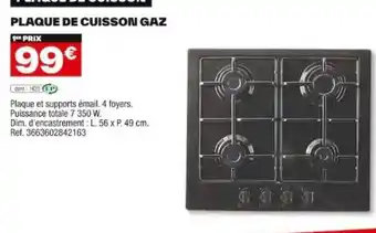 Brico Dépôt PLAQUE DE CUISSON GAZ offre