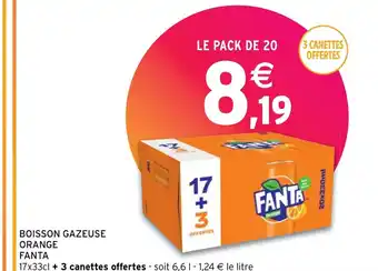Intermarché BOISSON GAZEUSE ORANGE offre