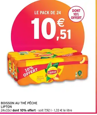 Intermarché BOISSON AU THÉ PÊCHE LIPTON offre