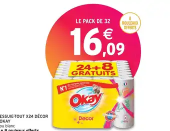 Intermarché ESSUIE-TOUT X24 DÉCOR OKAY offre