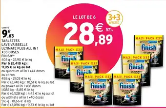 Intermarché TABLETTES LAVE-VAISSELLE ULTIMATE PLUS ALL IN 1 offre