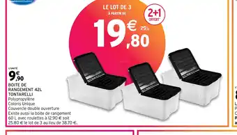 Intermarché BOITE DE RANGEMENT 42L TONTARELLI offre