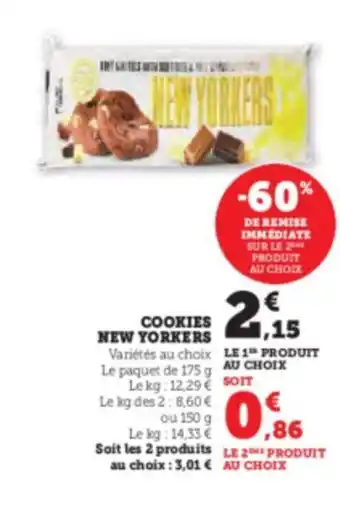 Hyper U COOKIES NEW YORKERS offre