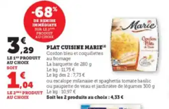 Hyper U PLAT CUISINE MARIE offre