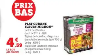 Hyper U PLAT CUISINE FLEURY MICHON offre