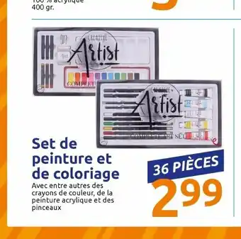 Action Set De Peinture Et De Coloriage offre