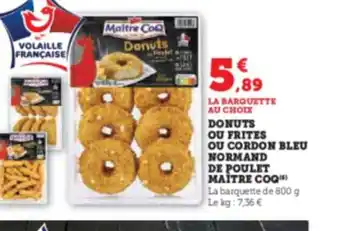 Hyper U DONUTS OU FRITES OU CORDON BLEU offre