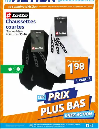 Action Chaussettes Courtes offre