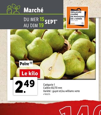 Lidl Poire offre