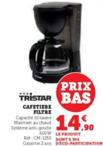Hyper U CAFETIERE FILTRE offre