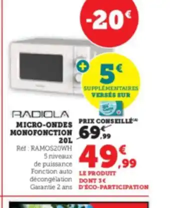 RADIOLA MICRO-ONDES MONOFONCTION