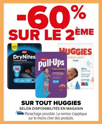 Carrefour SUR TOUT HUGGIES SELON DISPONIBILITÉS EN MAGASIN offre