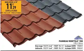 Brico Cash Panneau Rooftile offre