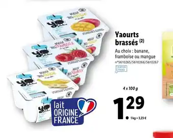 Lidl Yaourts Brassés offre