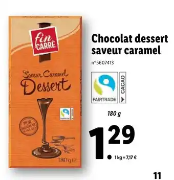 Lidl Chocolat Dessert Saveur Caramel offre