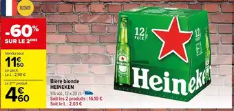 Carrefour Bière blonde HEINEKEN offre