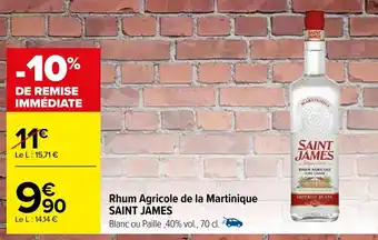Rhum Agricole de la Martinique SAINT JAMES
