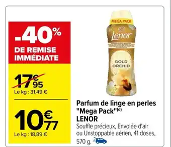 Carrefour Parfum de linge en perles "Mega Pack"(d) LENOR offre